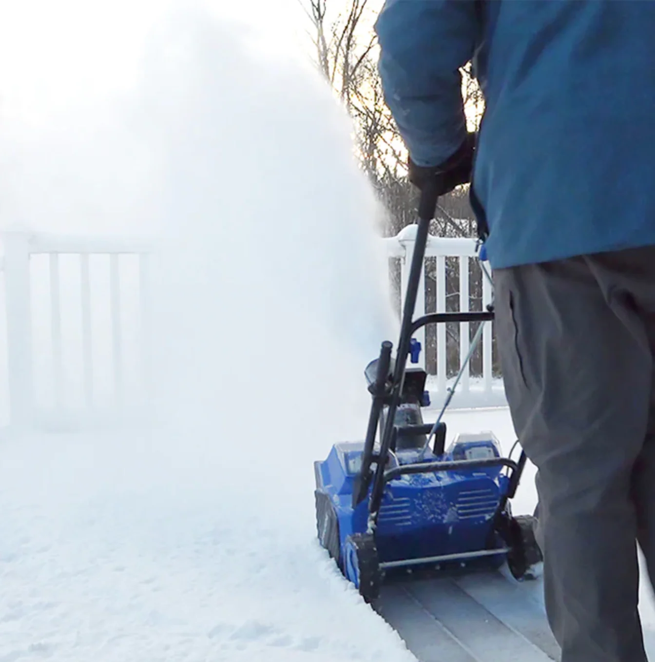 Restored Snow Joe 24V-X2-SB18-MAX | 48V Snow Blower Bundle | W/ 2 x 4.0-Ah Batteries, Dual Port Charger, Cover, & 2 x Battery Holders (Refurbished) - Image 8