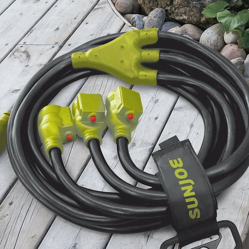 Restored Sun Joe SJG-EXT2510-3WAY Generator Series 3 Outlet Power Cord | 25-Foot | 10/3-Gauge | 3750 watts (Refurbished) - Image 3